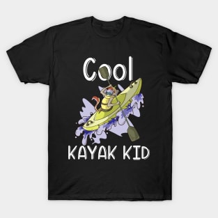 Kayak River Rafting Kids Gift Canoe Unicorn for Son Daughter T-Shirt